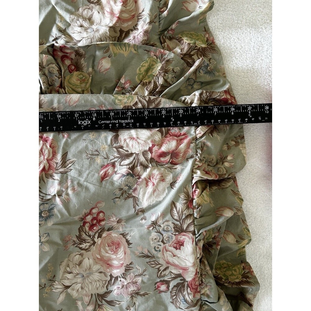 Ralph Lauren Charlotte Full Comforter 4 Piece Set Dust Ruffle 2 Shams Sage Green - Picture 5 of 13